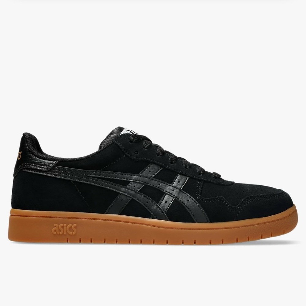 Onitsuka Tiger GSM Black Leather Suede Sneakers Gum Sole Minimal Classic Retros
